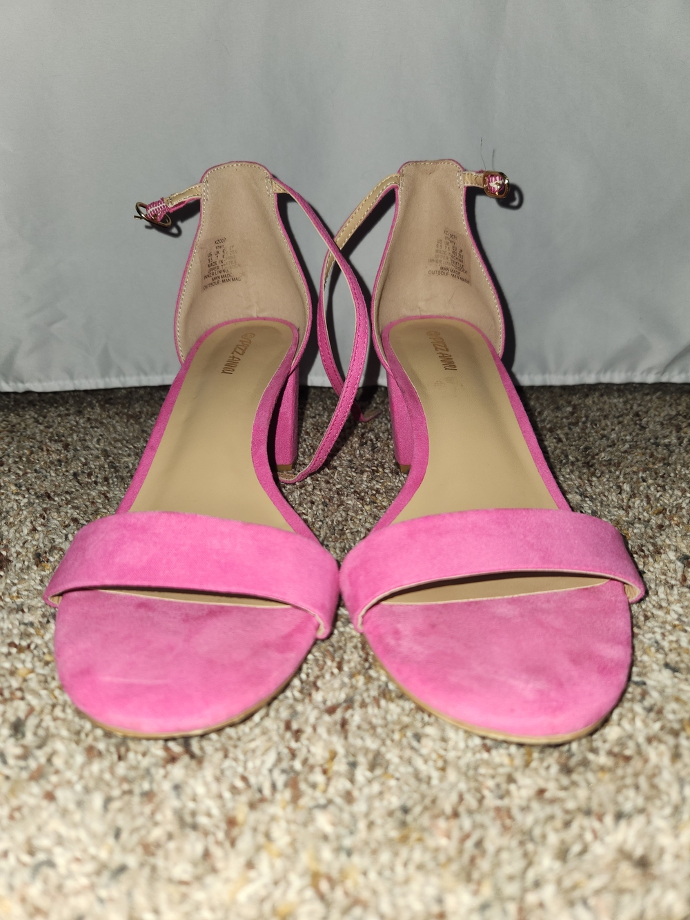 Pink Ankle-Strap Suede Dress Sandals #chic #plush #velvety -soft/smooth #dainty